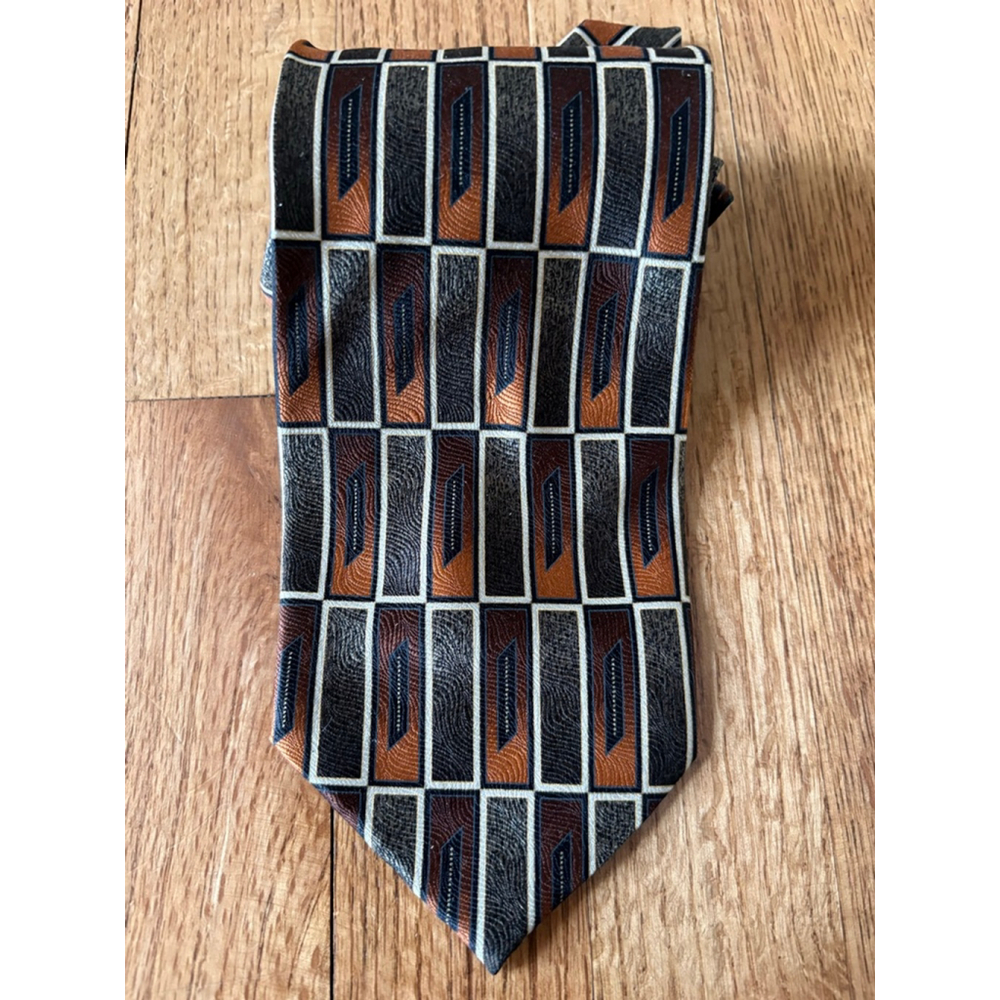 Di Moggio Pure Silk Geometric Necktie